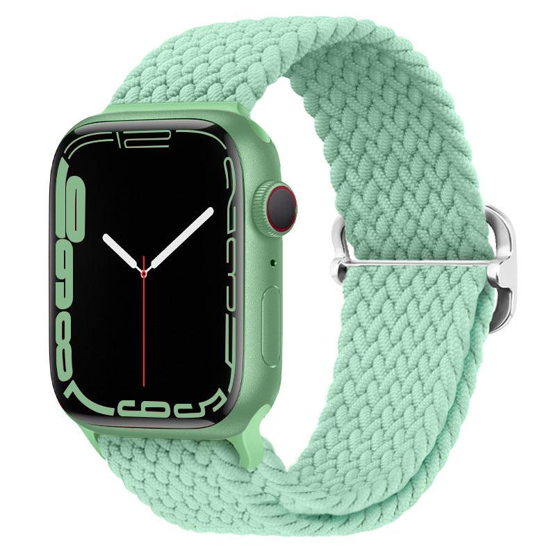 Watchify klokkereim for Apple Watch. En nydelig, komfortabel og elastisk klokkereim med en spenne som ikke er ubehagelig mot huden. Passer Iwatch series 1/2/3/4/5/6/7/ultra. Pistasj strikket 