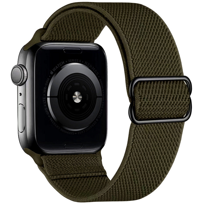Watchify V2 klokkereim for Apple Watch. En nydelig, komfortabel og elastisk klokkereim med en spenne som ikke er ubehagelig mot huden. Passer Iwatch series 1/2/3/4/5/6/7. olivengrønn