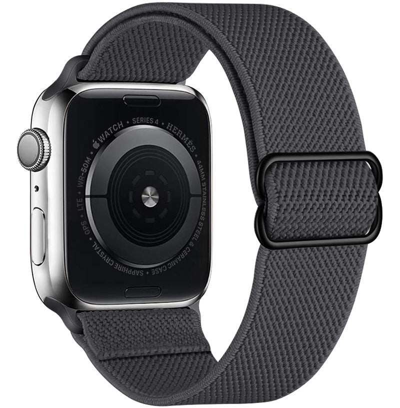 Watchify V2 klokkereim for Apple Watch. En nydelig, komfortabel og elastisk klokkereim med en spenne som ikke er ubehagelig mot huden. Passer Iwatch series 1/2/3/4/5/6/7. Grå