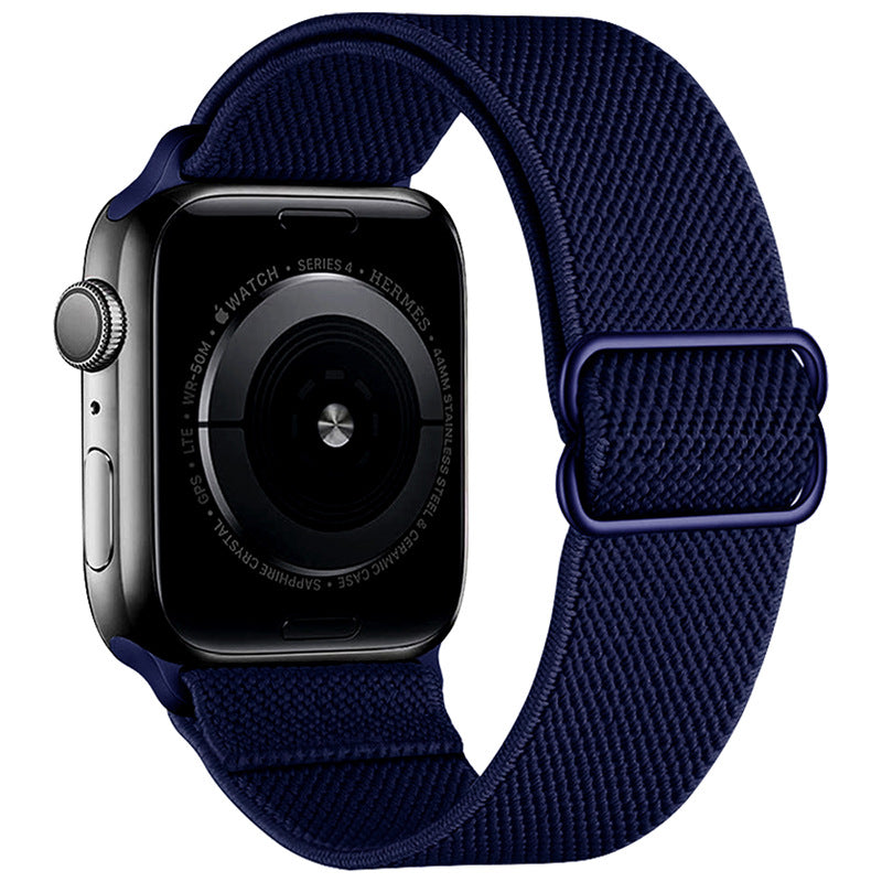 Watchify V2 klokkereim for Apple Watch. En nydelig, komfortabel og elastisk klokkereim med en spenne som ikke er ubehagelig mot huden. Passer Iwatch series 1/2/3/4/5/6/7. marineblå