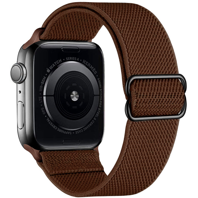 Watchify V2 klokkereim for Apple Watch. En nydelig, komfortabel og elastisk klokkereim med en spenne som ikke er ubehagelig mot huden. Passer Iwatch series 1/2/3/4/5/6/7. brun