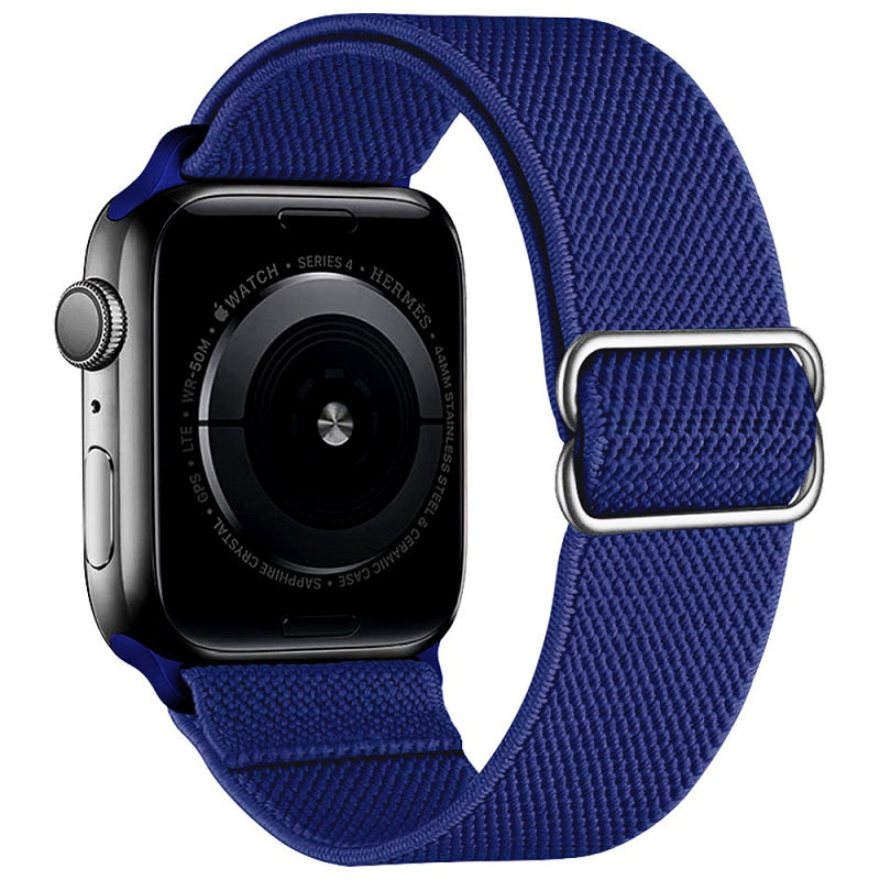 Watchify V2 klokkereim for Apple Watch. En nydelig, komfortabel og elastisk klokkereim med en spenne som ikke er ubehagelig mot huden. Passer Iwatch series 1/2/3/4/5/6/7. Kongeblå